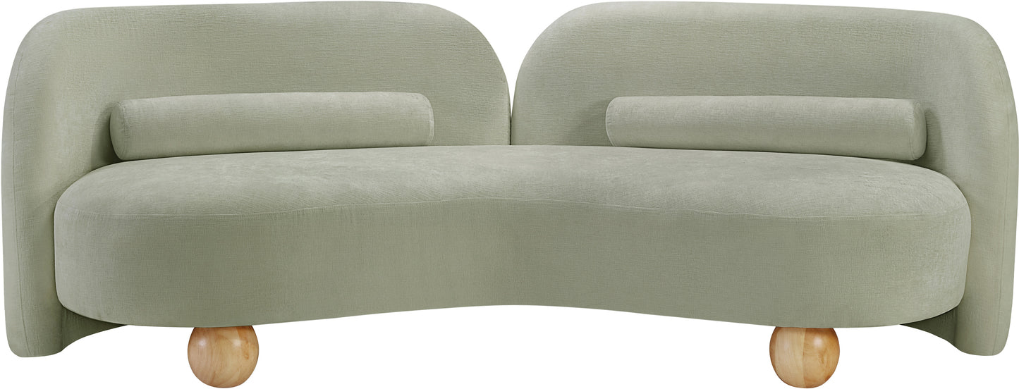 harlow mint chenille fabric sofa