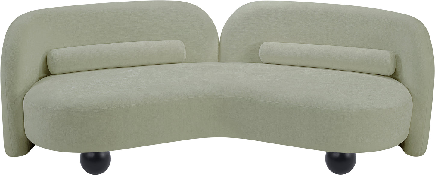 harlow mint chenille fabric sofa