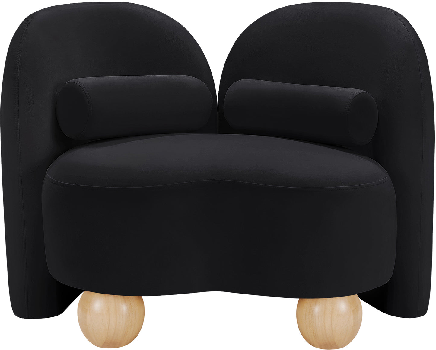 harlow black velvet chair