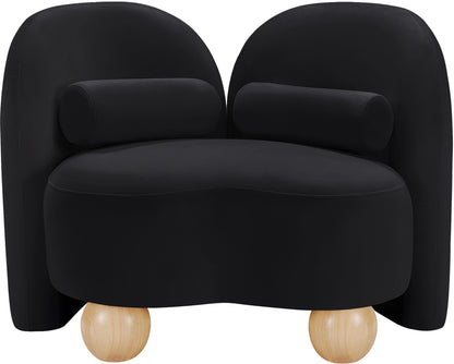 Harlow Black Velvet Chair