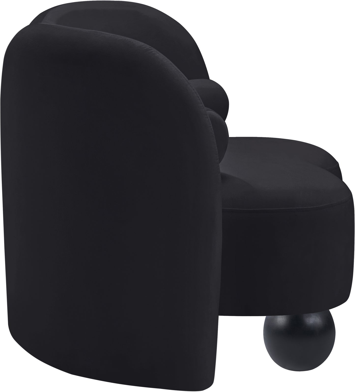 harlow black velvet chair