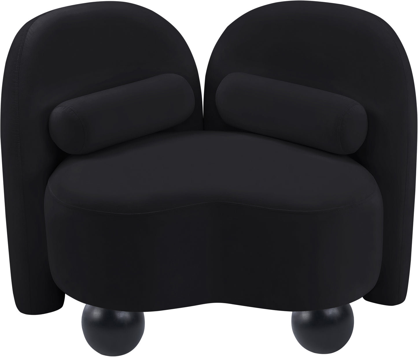 harlow black velvet chair