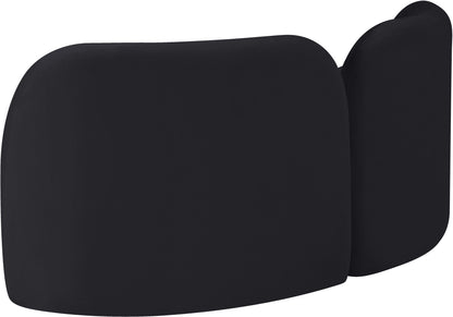 Harlow Black Velvet Loveseat