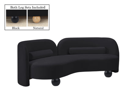 Harlow Black Velvet Sofa