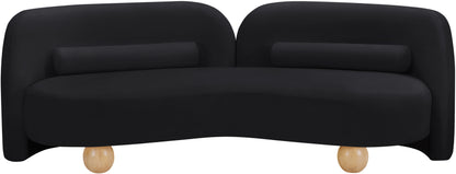 Harlow Black Velvet Sofa