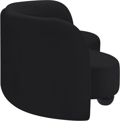 Harlow Black Velvet Sofa