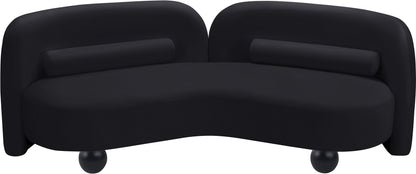 Harlow Black Velvet Sofa