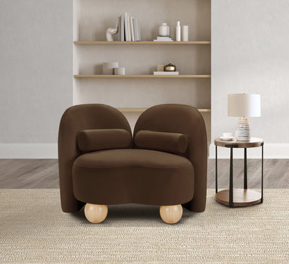 Harlow Brown Velvet Chair