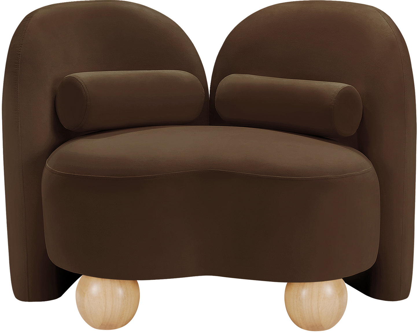 harlow brown velvet chair