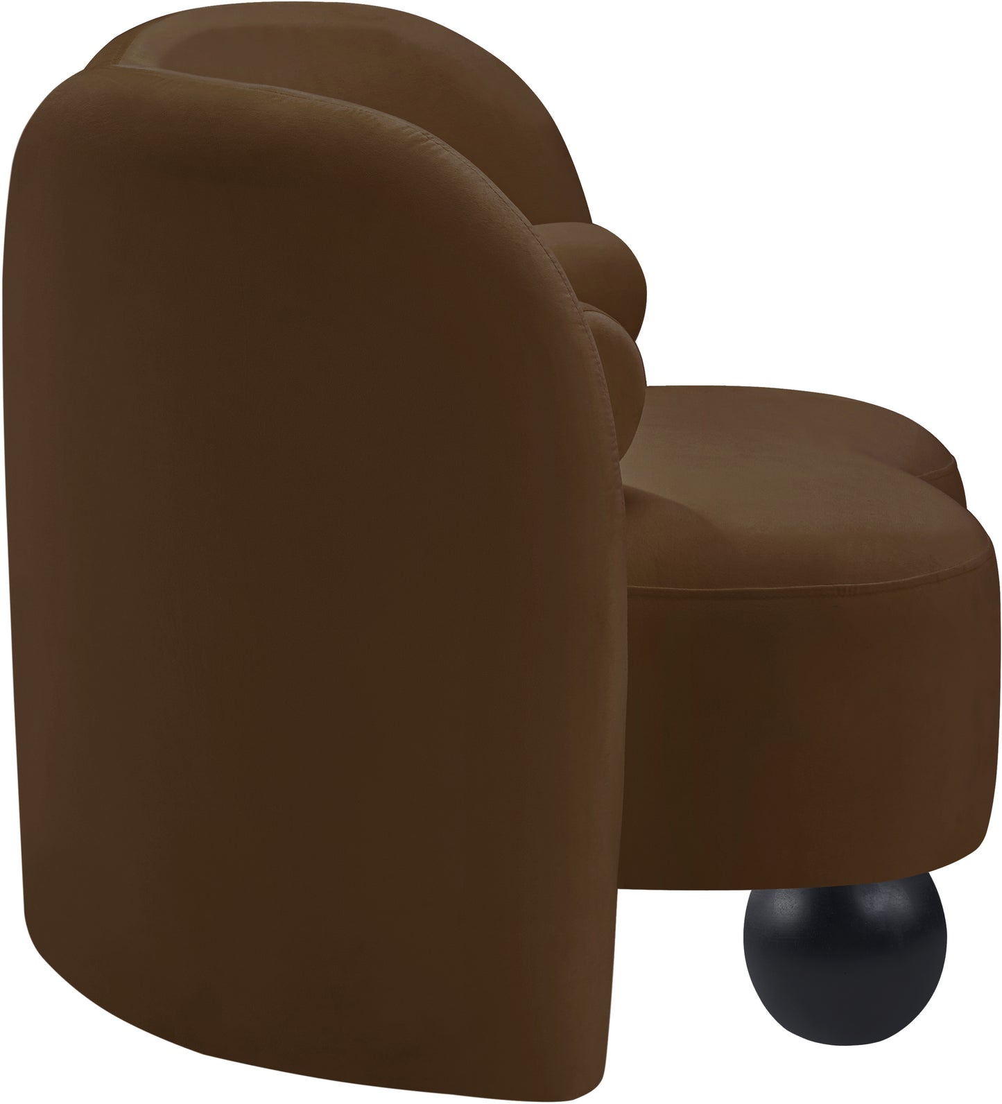 harlow brown velvet chair