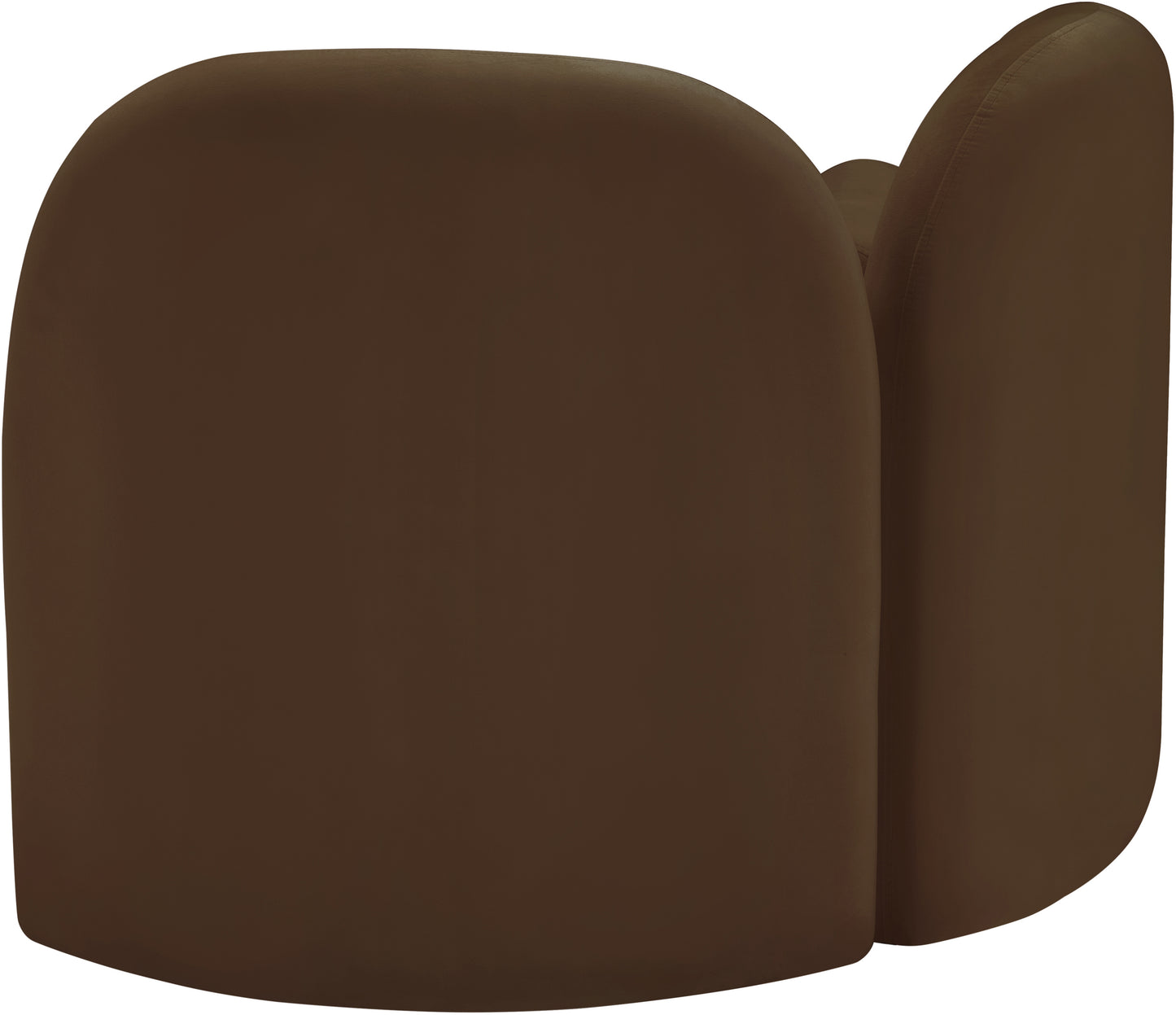 harlow brown velvet chair