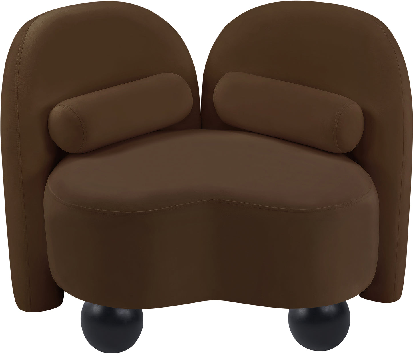 harlow brown velvet chair