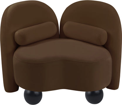 Harlow Brown Velvet Chair