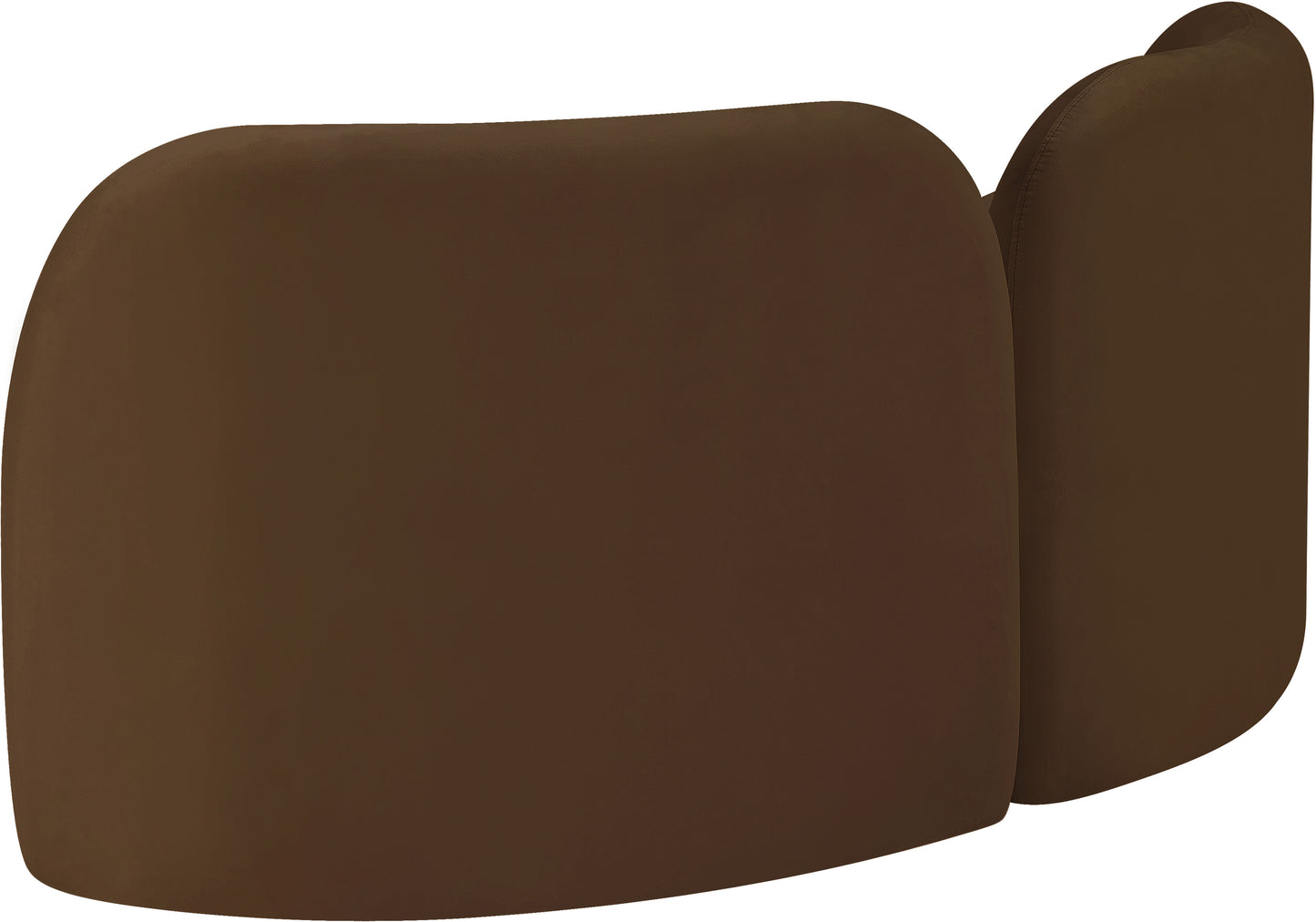 harlow brown velvet loveseat