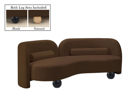 Harlow Brown Velvet Sofa