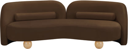 Harlow Brown Velvet Sofa