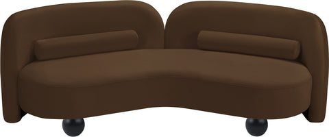 Harlow Brown Velvet Sofa