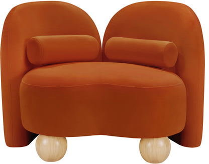 Harlow Cognac Velvet Chair