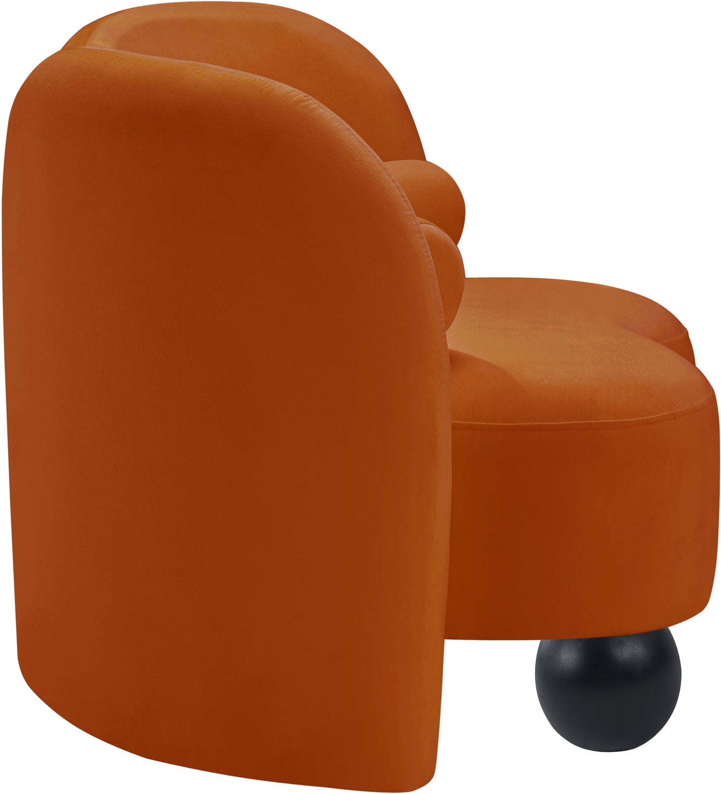 harlow cognac velvet chair