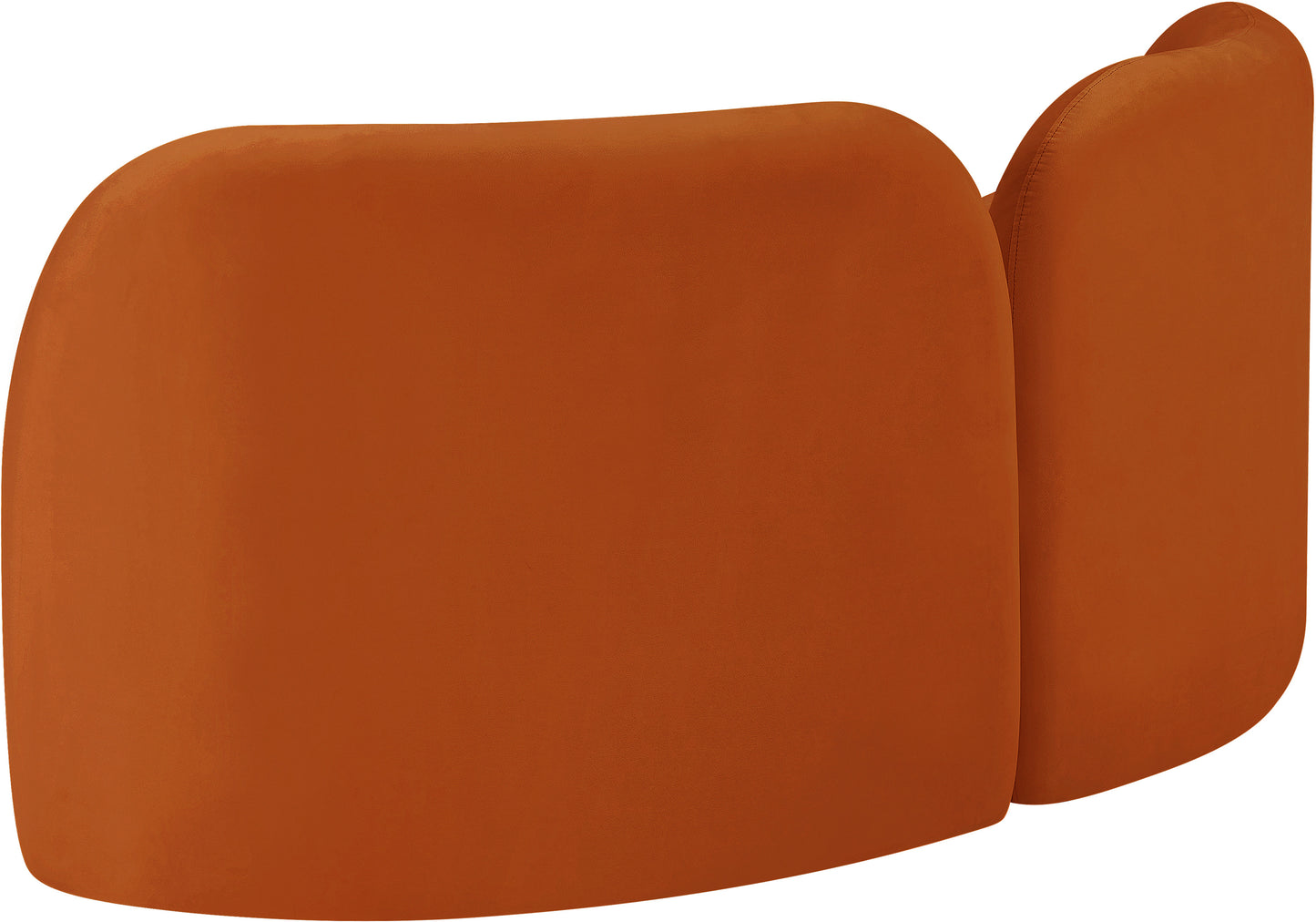 harlow cognac velvet loveseat