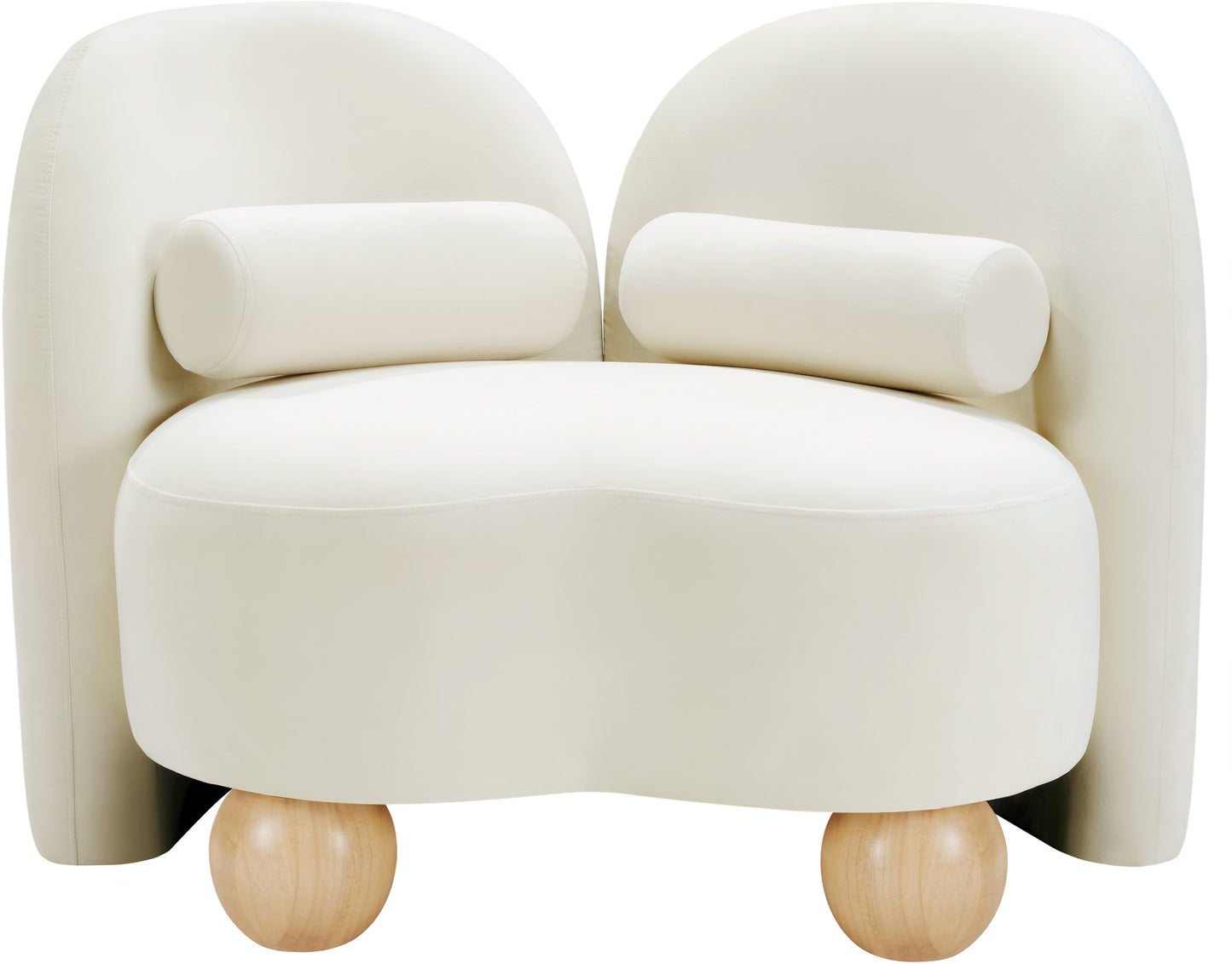 harlow cream velvet chair