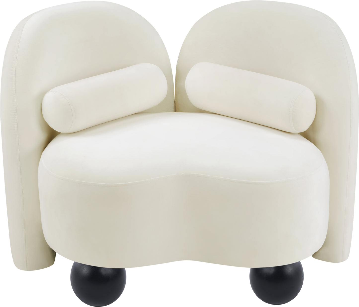 harlow cream velvet chair