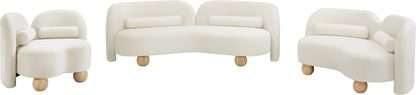 Harlow Cream Velvet Loveseat