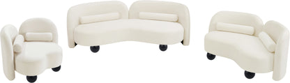 Harlow Cream Velvet Loveseat