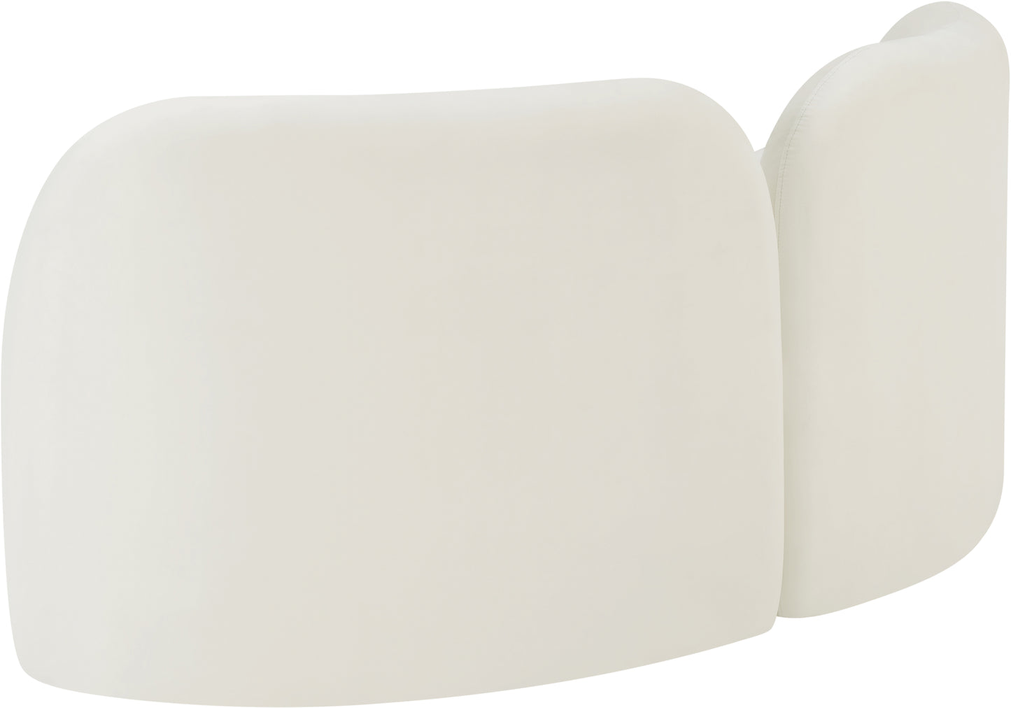 harlow cream velvet loveseat