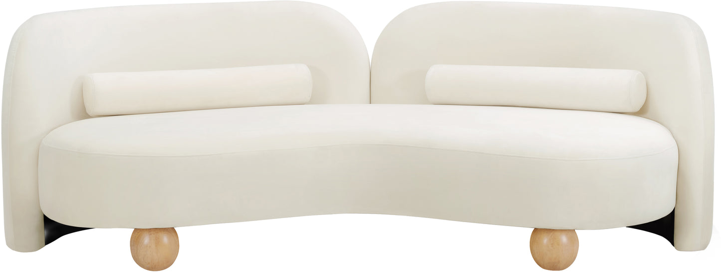 harlow cream velvet sofa