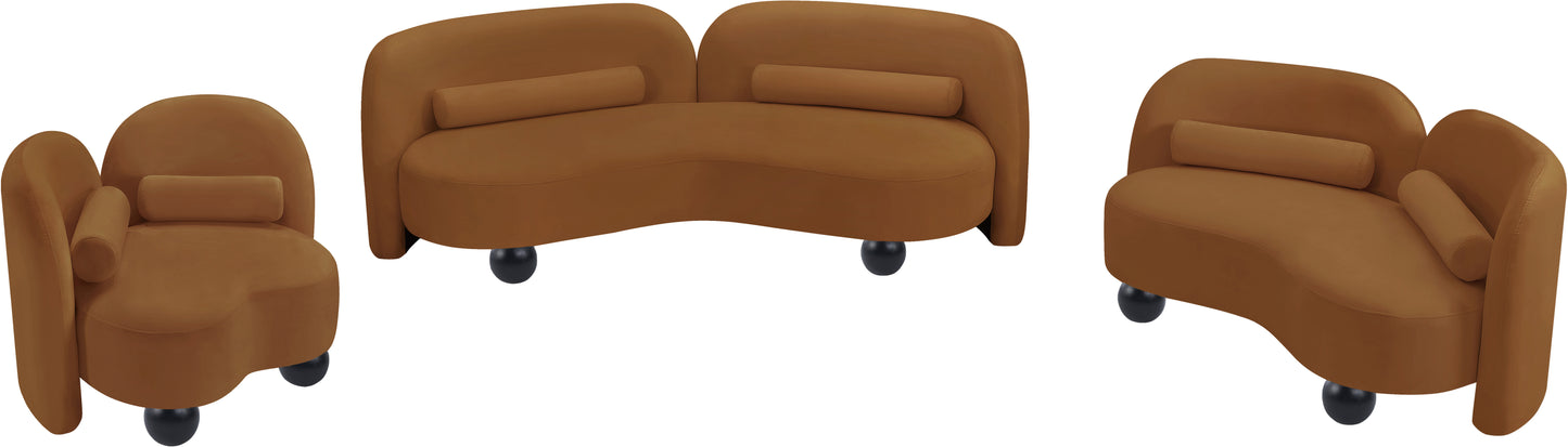 harlow saddle velvet loveseat