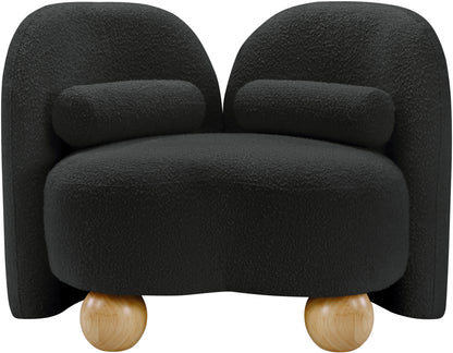 Harlow Black Boucle Fabric Chair