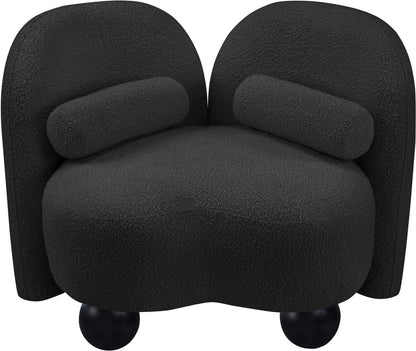 Harlow Black Boucle Fabric Chair