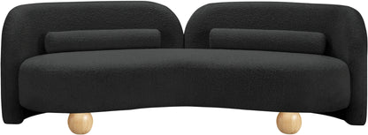 Harlow Black Boucle Fabric Sofa