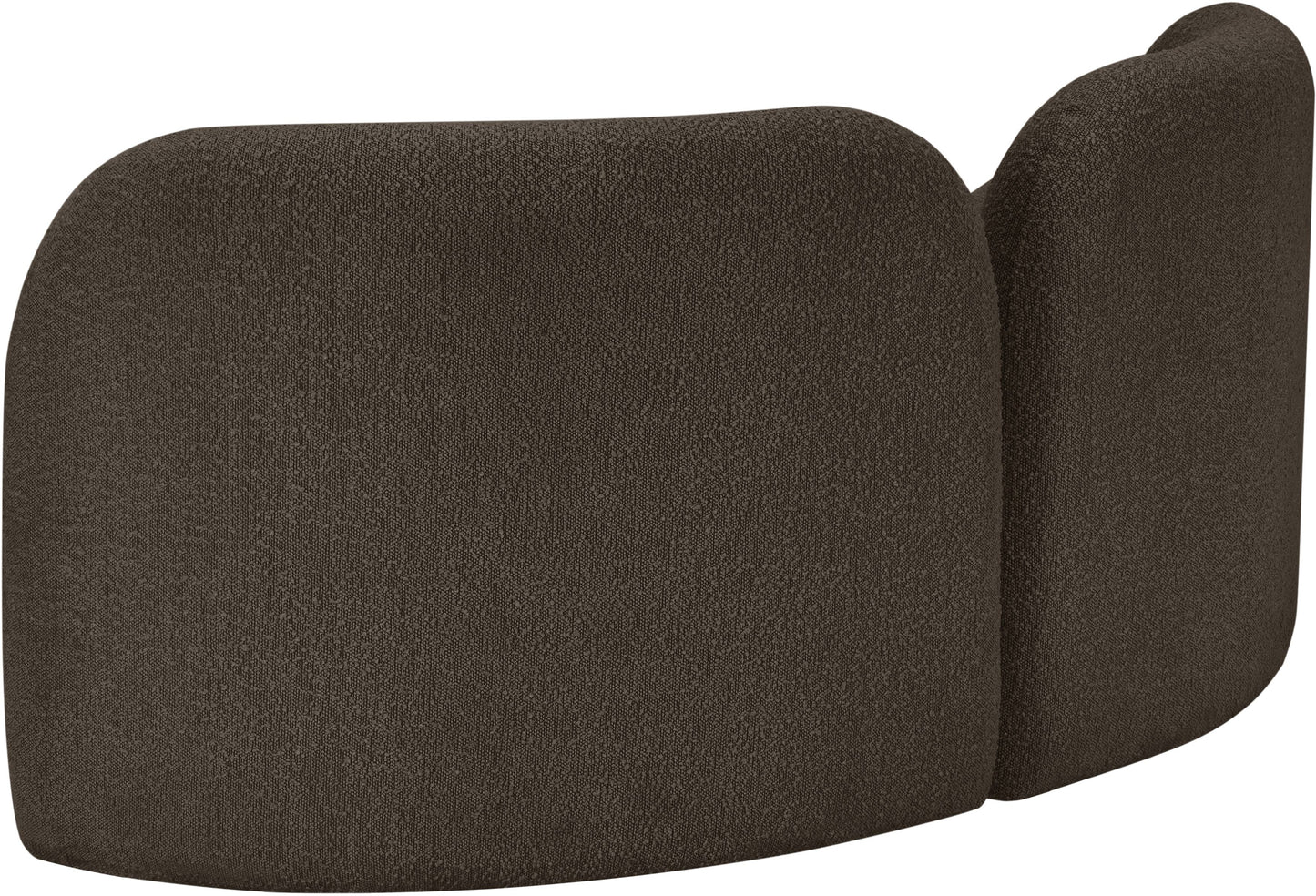 harlow brown boucle fabric loveseat