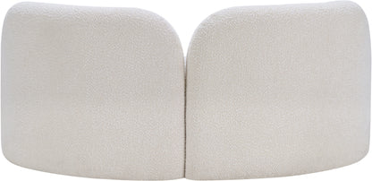 Harlow Cream Boucle Fabric Loveseat