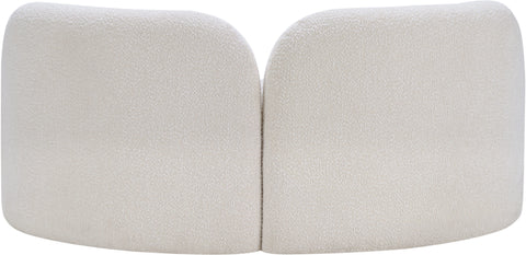 Harlow Cream Boucle Fabric Loveseat