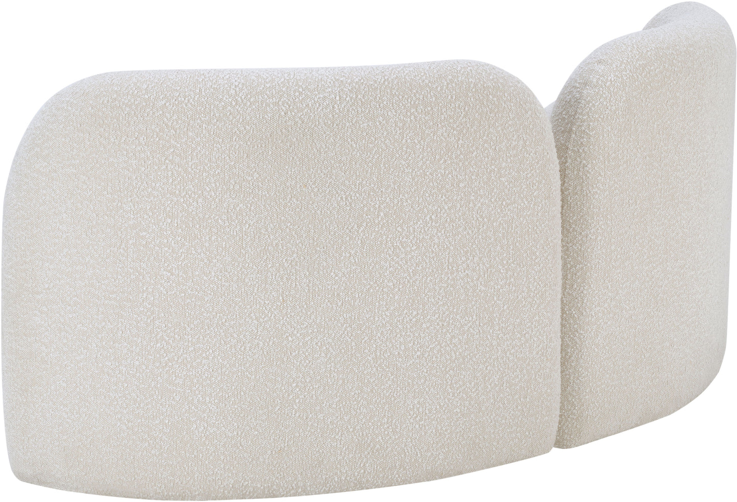 harlow cream boucle fabric loveseat