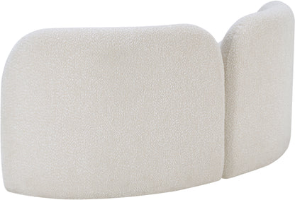 Harlow Cream Boucle Fabric Loveseat