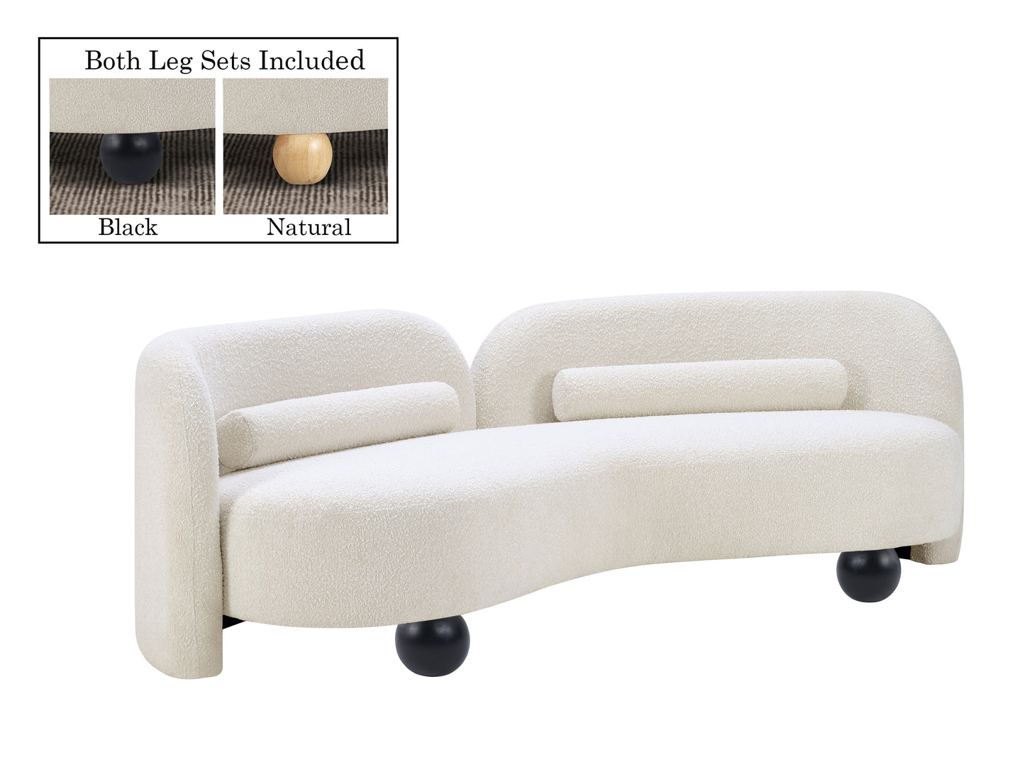 harlow cream boucle fabric sofa