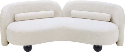 Harlow Cream Boucle Fabric Sofa