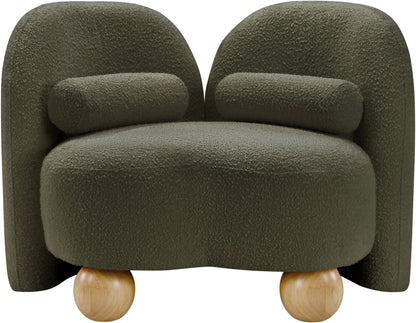 Harlow Olive Boucle Fabric Chair