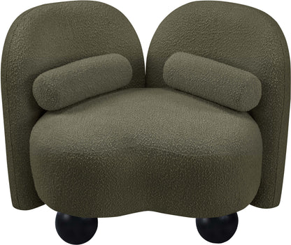 Harlow Olive Boucle Fabric Chair