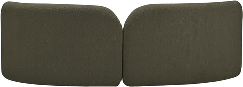 Harlow Olive Boucle Fabric Sofa