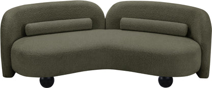 Harlow Olive Boucle Fabric Sofa