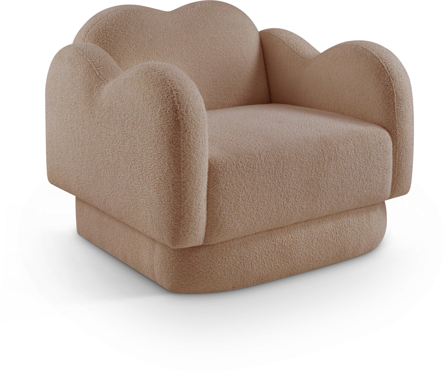 porsha beige teddy fabric chair