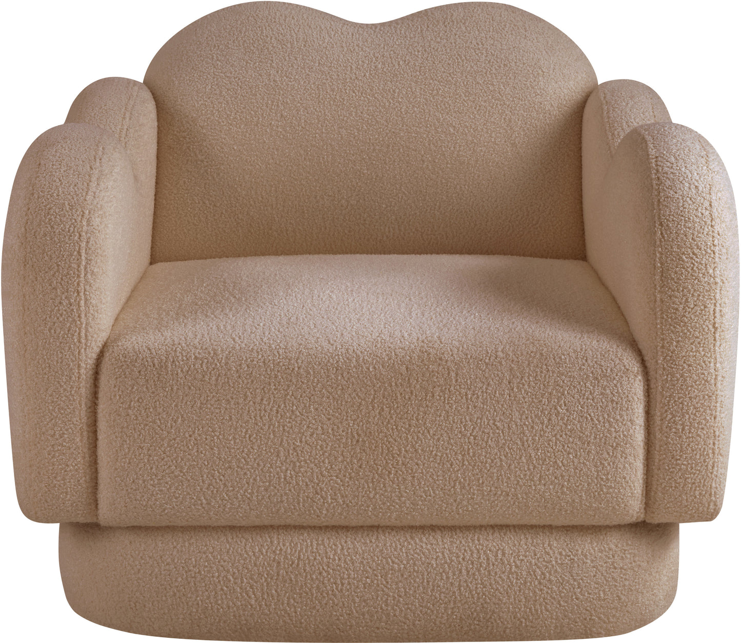 porsha beige teddy fabric chair