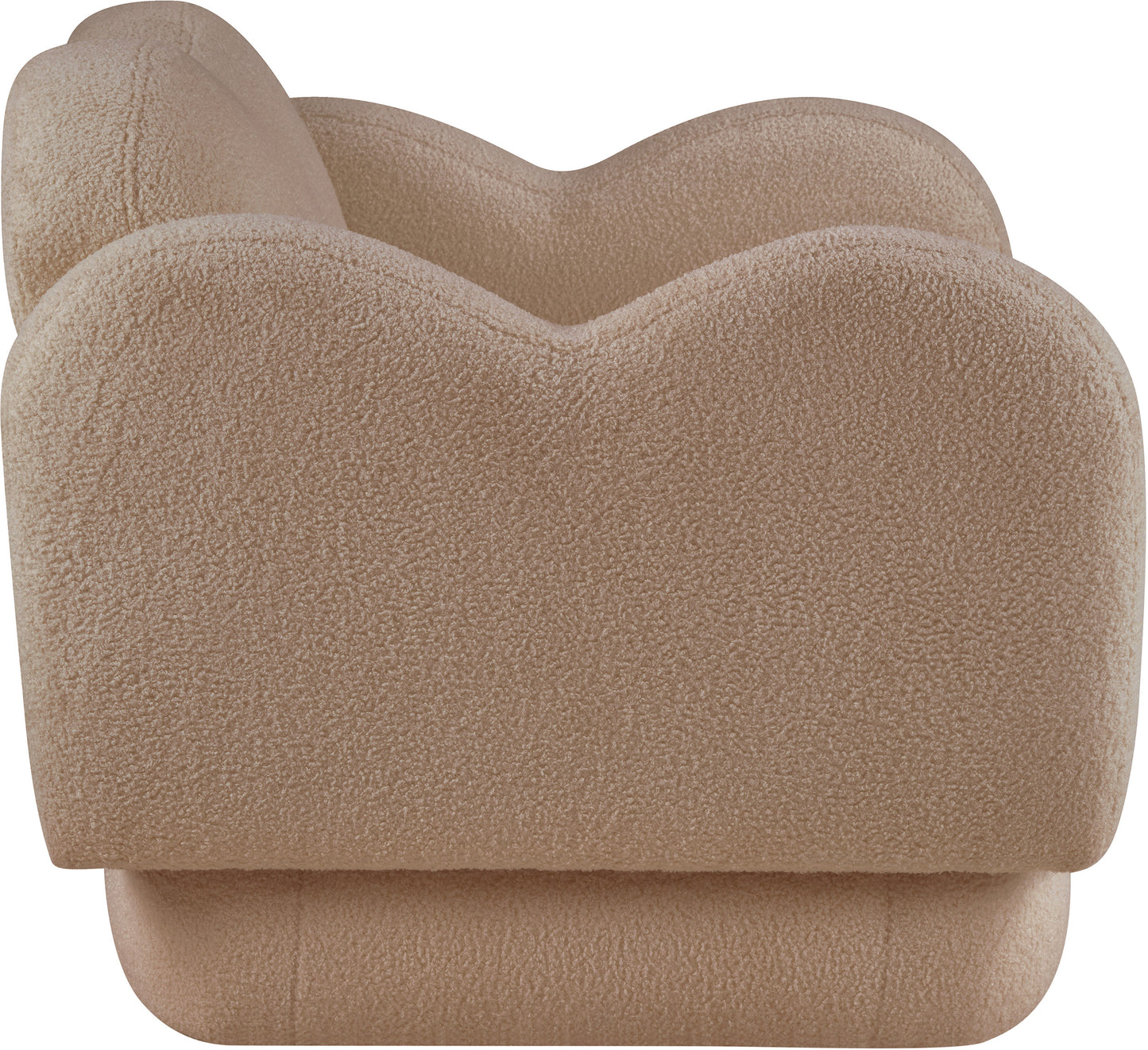 porsha beige teddy fabric chair