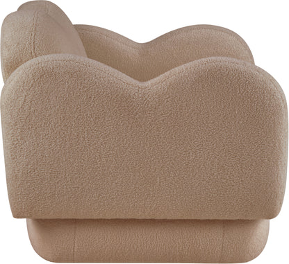 Porsha Beige Teddy Fabric Chair