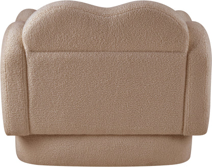 Porsha Beige Teddy Fabric Chair